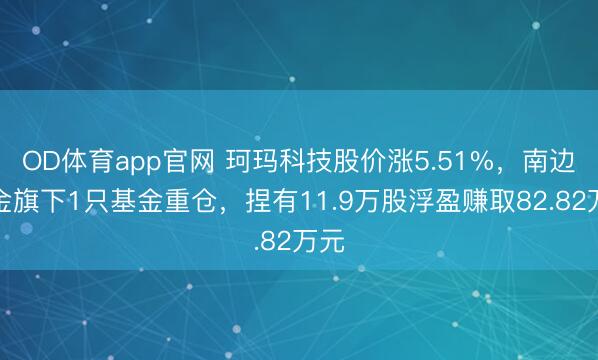 OD体育app官网 珂玛科技股价涨5.51%，南边基金旗下1只基金重仓，捏有11.9万股浮盈赚取82.82万元